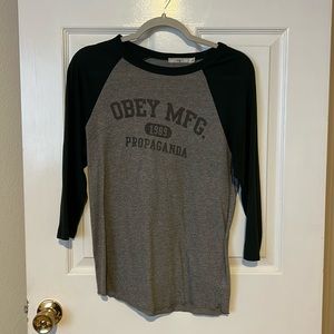Obey Mfg. baseball tee